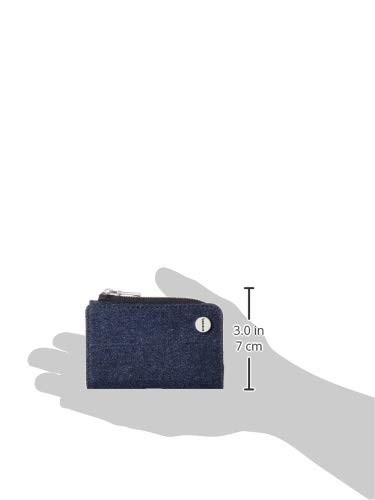 Diesel Men's Blue/Black Denimage L-Zip Key Wallet