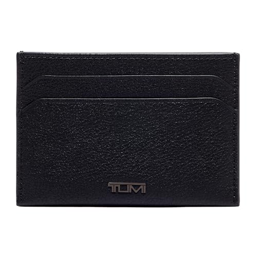 TUMI Men Black Textured Designer RFID Wallet