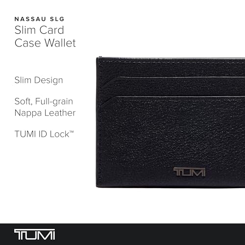 TUMI Men Black Textured Designer RFID Wallet