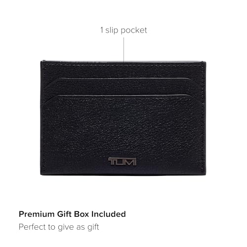 TUMI Men Black Textured Designer RFID Wallet