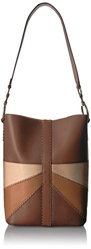 FRYE Ilana Color Block Leather Bucket Hobo Bag