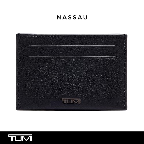 TUMI Men Black Textured Designer RFID Wallet