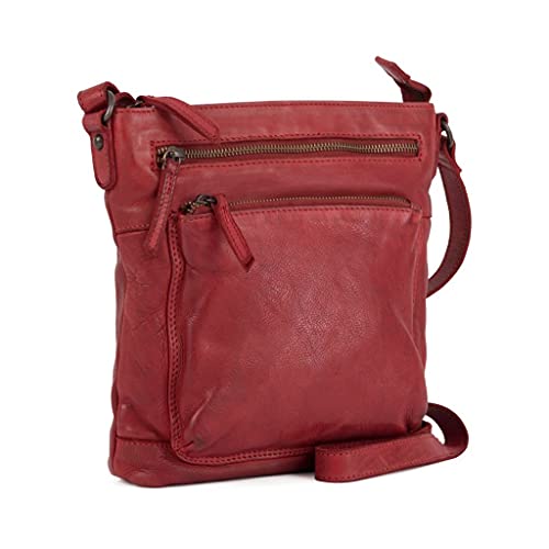 Gianni Conti Vintage Soft Leather Crossbody Bag (Red)