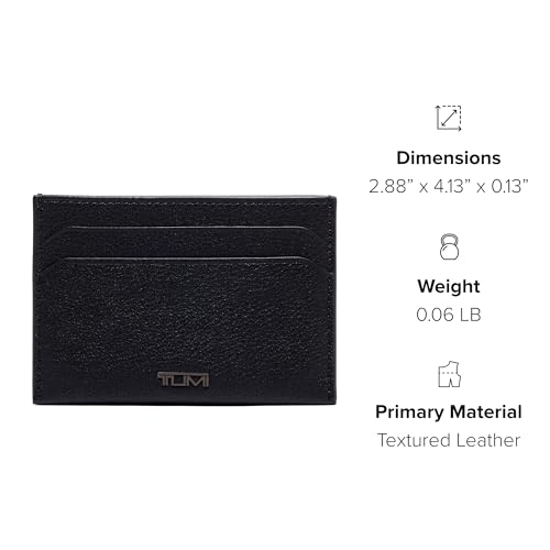 TUMI Men Black Textured Designer RFID Wallet