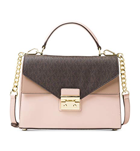MICHAEL Kors Medium Satchel in Brown/Soft Pink/Fawn