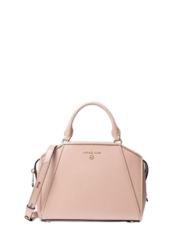 Michael Kors Cleo Saffiano Leather Satchel, Soft Pink