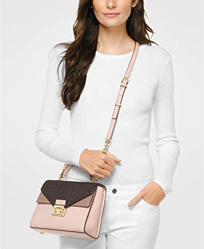 MICHAEL Kors Medium Satchel in Brown/Soft Pink/Fawn