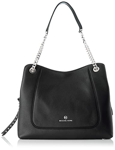 Michael Kors Large Chain Shoulder Tote in Black