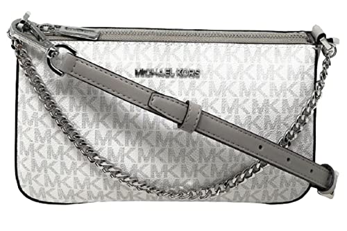 Michael Kors Bright White Medium Pouchette Crossbody Bag