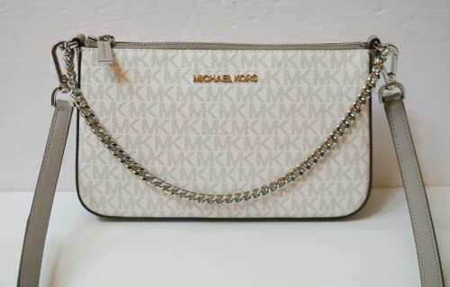 Michael Kors Bright White Medium Pouchette Crossbody Bag