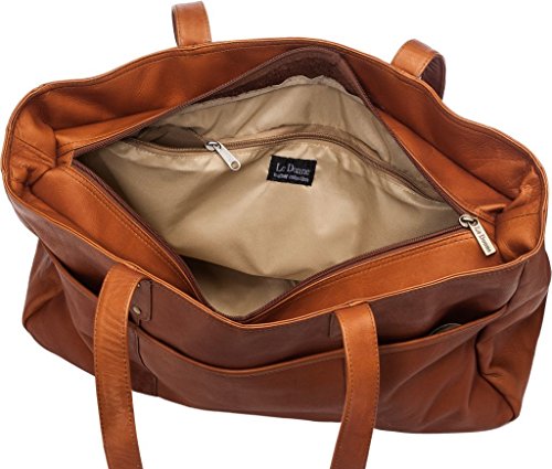 Le Donne Leather Tan Traveler Tote for Adults