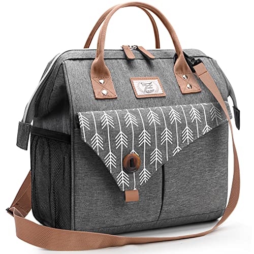 Lekesky Stylish Large Grey Lunch Tote 15L