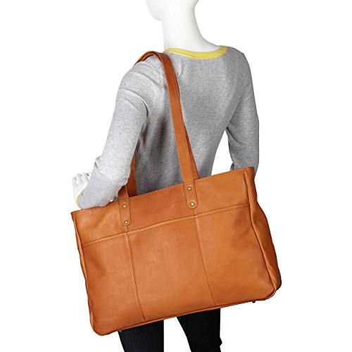 Le Donne Leather Tan Traveler Tote for Adults