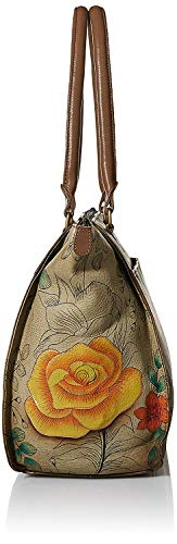 Anuschka Women's Hand Painted Leather Floral Paradise Tote
