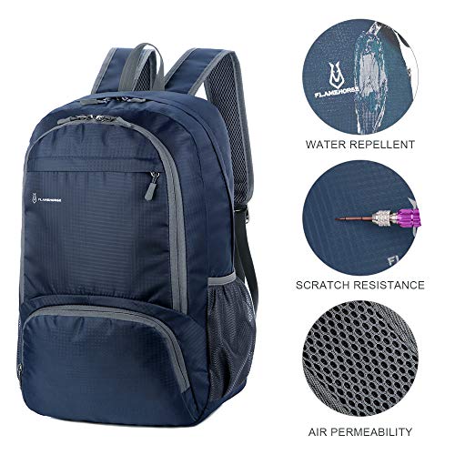FLAMEHORSE Waterproof Foldable Backpack for Hiking and Cycling