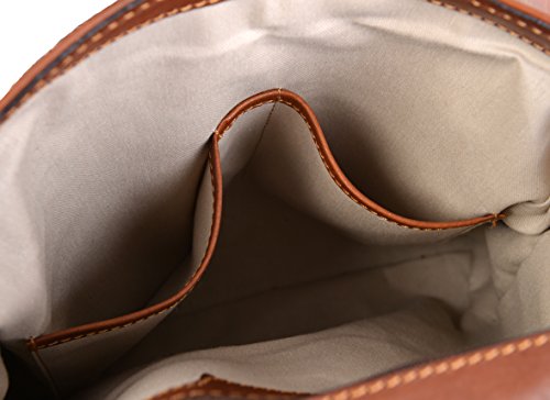 Gianni Conti Italian Leather Tan Satchel Crossbody Bag