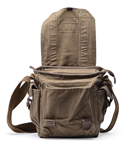 Gootium 21217AMG Canvas Small Shoulder Bag in Army Green