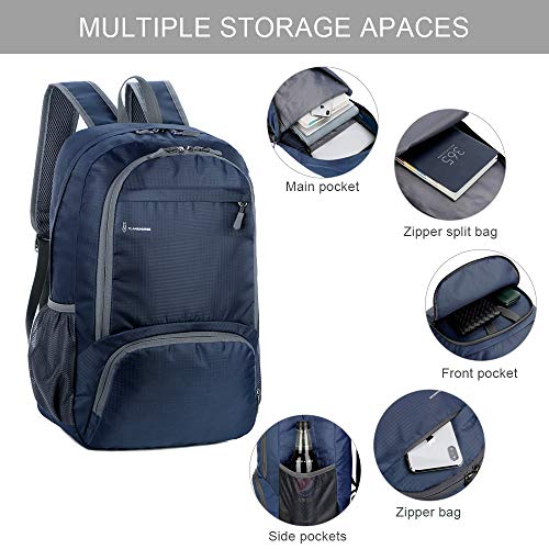 FLAMEHORSE Waterproof Foldable Backpack for Hiking and Cycling