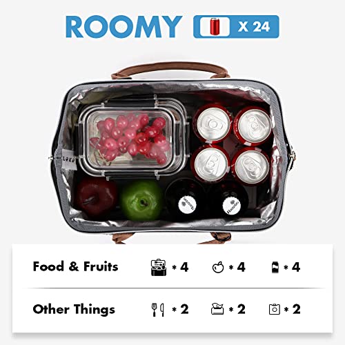 Lekesky Stylish Large Grey Lunch Tote 15L