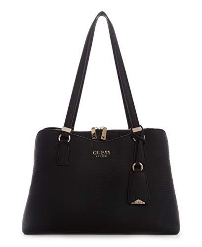 Guess Damen Lyndi Schultertasche, groß, Black