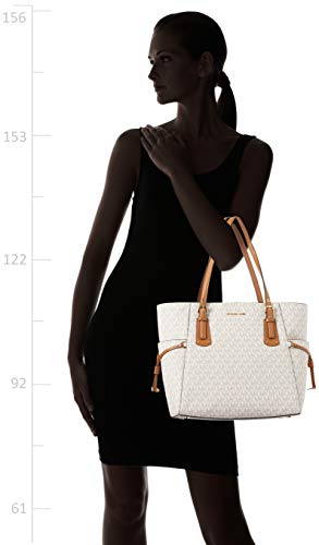 Michael Kors Women Voyager Bag, White (Vanilla), 16x29x39 cm (W x H x L)