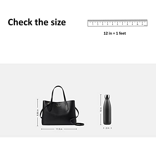 Kate Spade Black Leather Harper Satchel Handbag