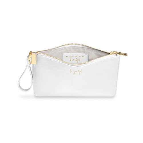 Katie Loxton Be-You-Tiful Vegan Leather Clutch White