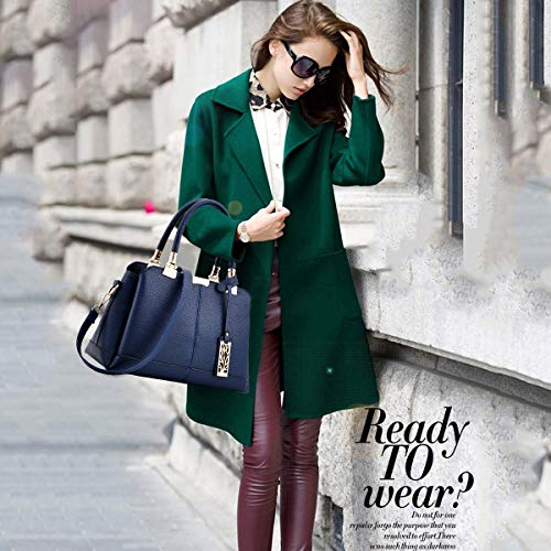 NICOLE & DORIS Blue PU Leather Fashion Handbag