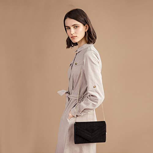 Miss Lulu Damen Envelope Pochette Abendtasche, Rosa