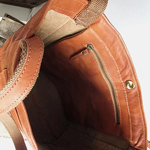 Vintage PU Leather Tote Bag with Large Capacity