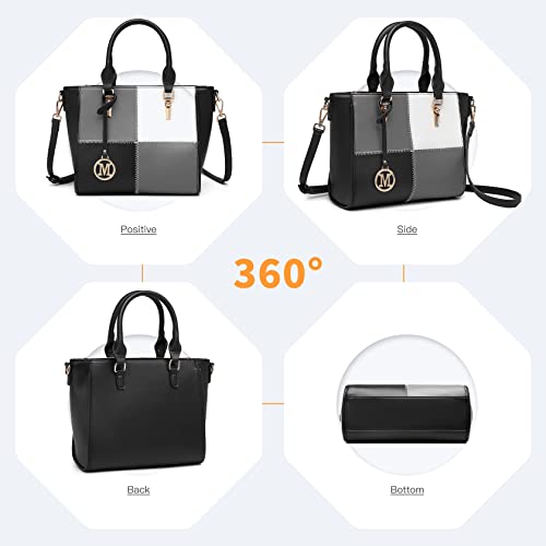 Miss Lulu Damen Designer Farbblock Schultertasche Tragetasche