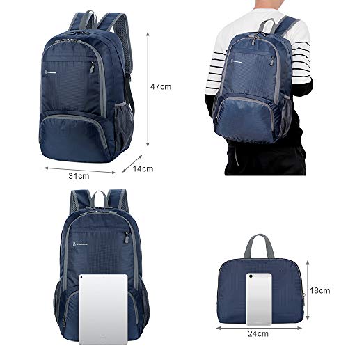 FLAMEHORSE Waterproof Foldable Backpack for Hiking and Cycling