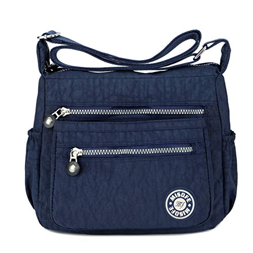 Dark blue designer handbags and purses for women
