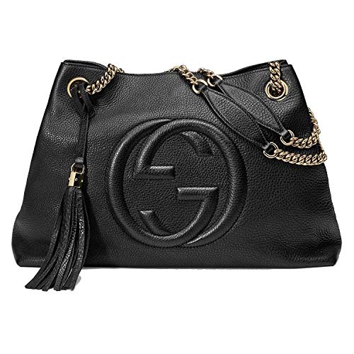 Gucci Soho Medium Black Leather Chain Shoulder Bag