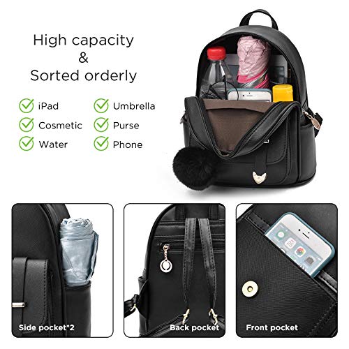 Designer PU Leather Mini Backpack for Women Girls