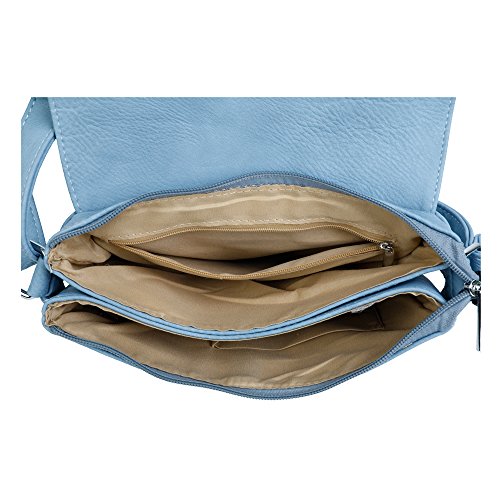 London Womens Medium Crossbody Shoulder Bag with Pockets