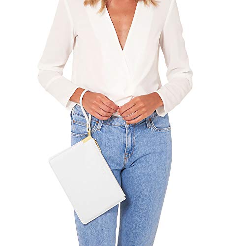 Katie Loxton Be-You-Tiful Vegan Leather Clutch White