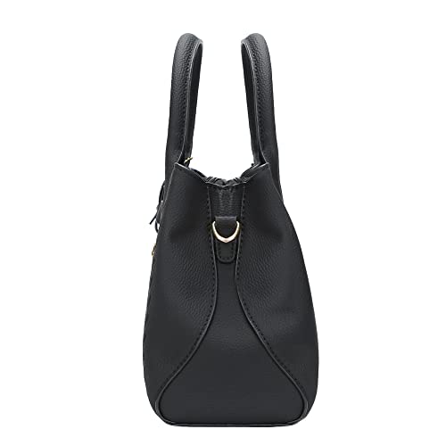 ACNCN Damen-Handtasche, modisches PU-Leder, Schultertasche, Schwarz