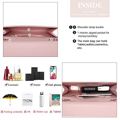 Miss Lulu Damen Envelope Pochette Abendtasche, Rosa