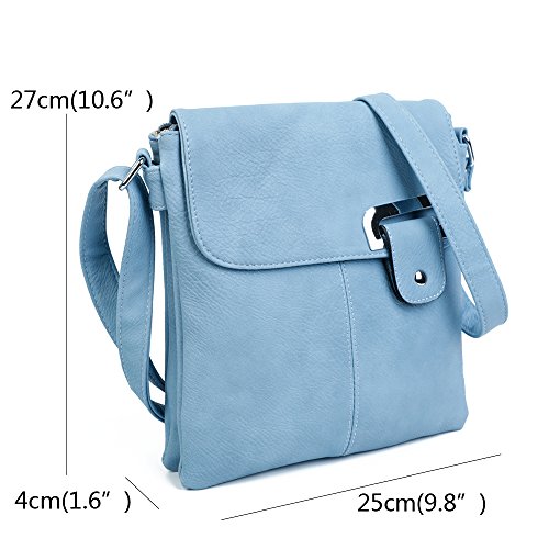 London Womens Medium Crossbody Shoulder Bag with Pockets