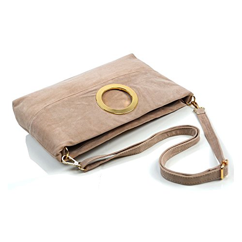 ESSEX GLAM Foldable Clutch Handbag with Top Handle