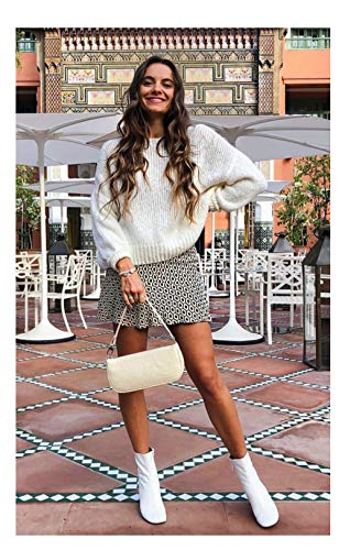 Barabum Retro Classic Crocodile Pattern Clutch Shoulder Bag (White)