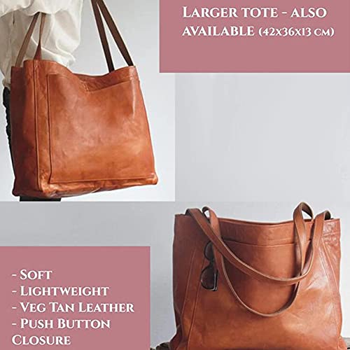 Vintage PU Leather Tote Bag with Large Capacity