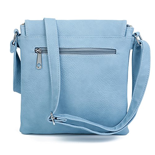 London Womens Medium Crossbody Shoulder Bag with Pockets