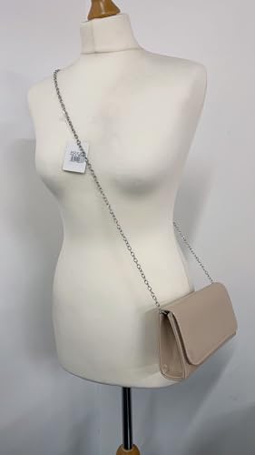 LeahWard Nude Patent Clutch Bag for Wedding, Party