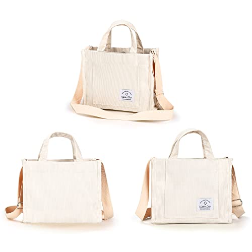 WantGor Corduroy Crossbody Tote Shoulder Handbag Purse