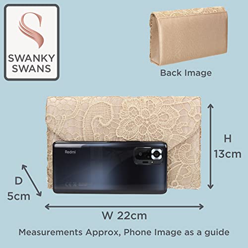 Elegant Lace Detail Evening Clutch Bag Purse