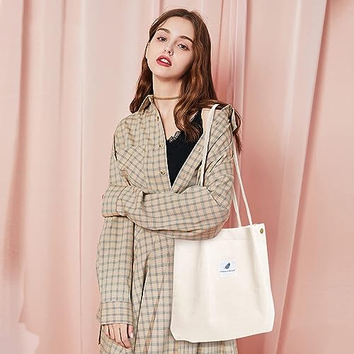 FITDON Corduroy Totes Bag - Beige Handbags