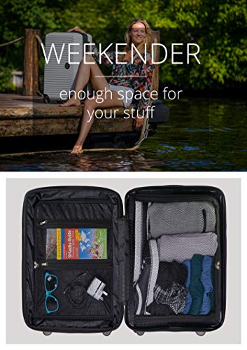 Designer burgundy hard shell luggage with expandable design