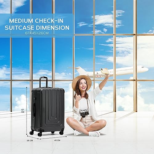 Flight Knight Premium Lightweight Suitcase with TSA Lock